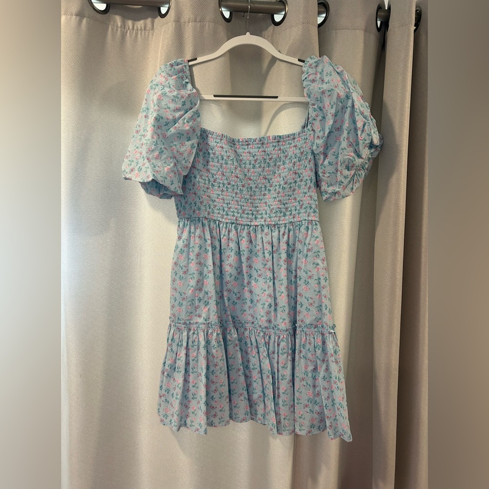 Altar'd State Light Blue Floral Dress